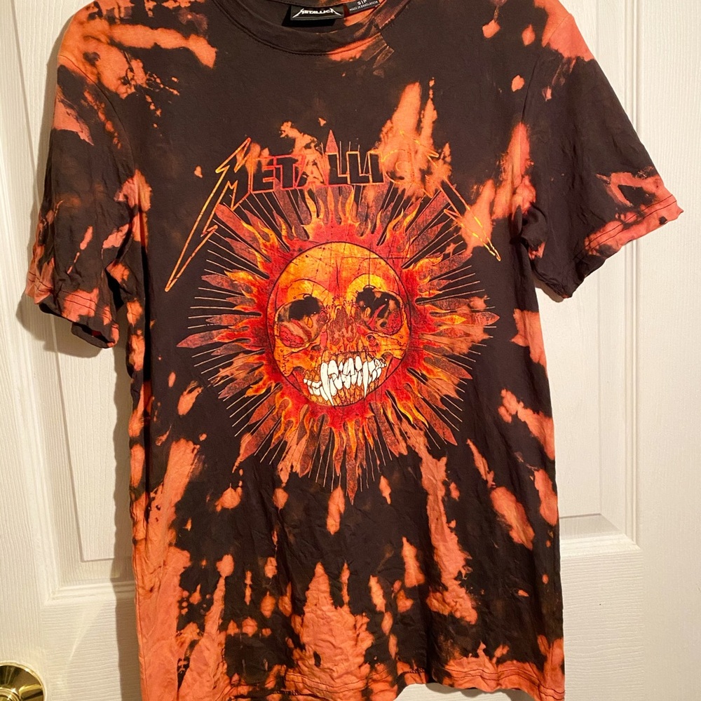 Custom Bleach dyed Metallica shirt